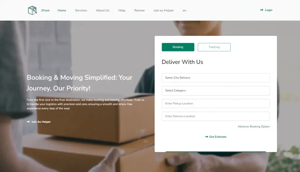 2 Point Delivery project screenshot