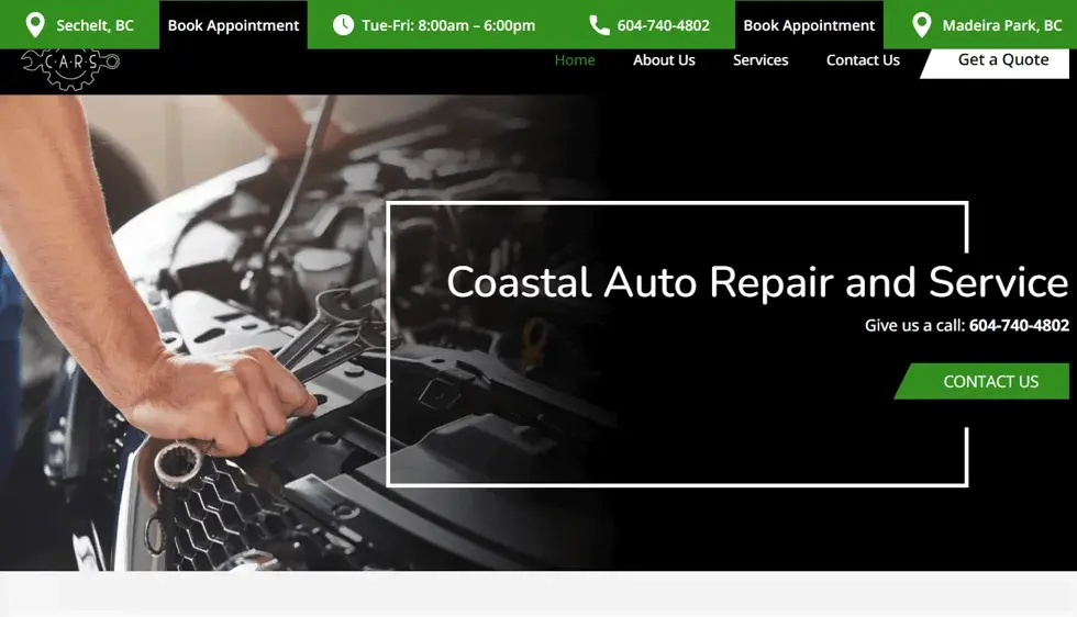 Coastal Auto Repair project screenshot