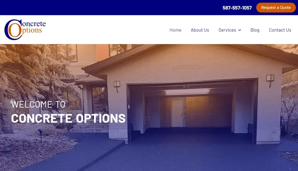 Concrete Options project screenshot