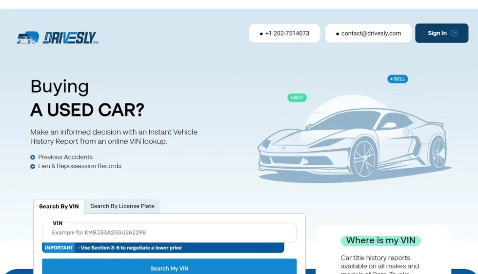 Drivesly project screenshot