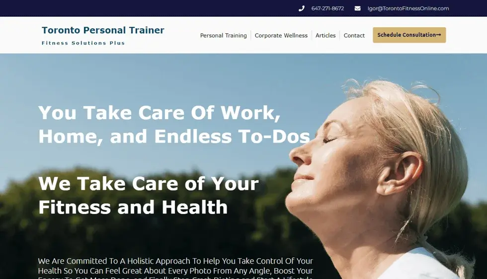 Fitness Solutions Plus project screenshot