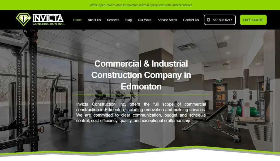 Invicta Construction project screenshot