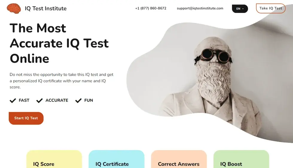 IQ Test Institute project screenshot