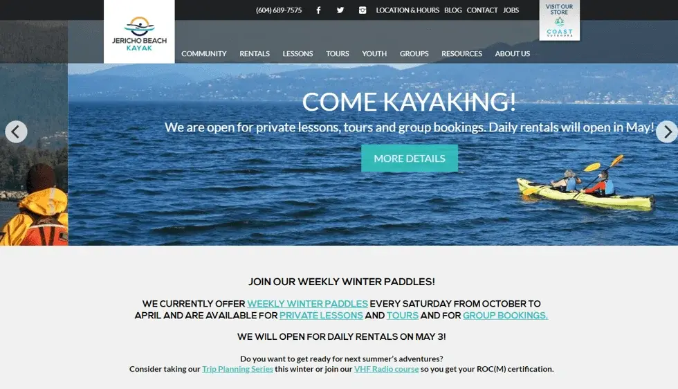 Jericho Beach Kayak project screenshot