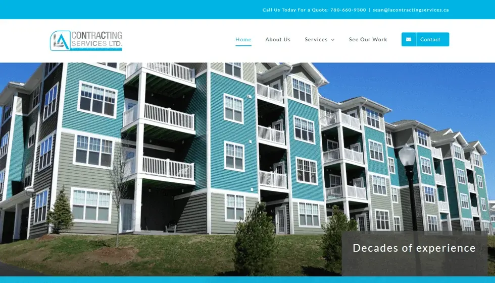 LA Contracting Services project screenshot