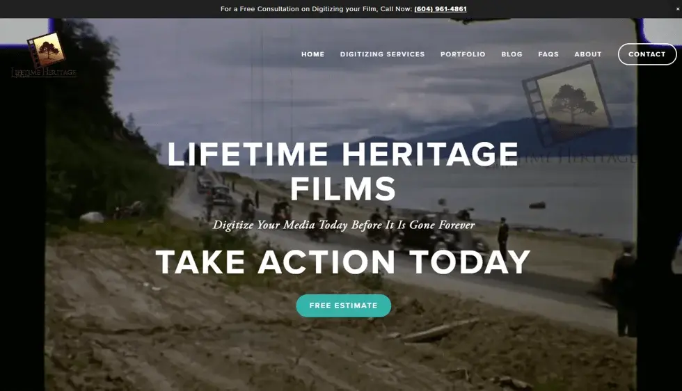 Lifetime Heritage Films project screenshot