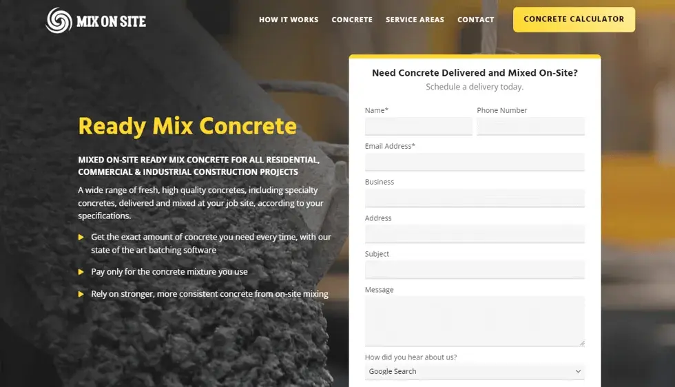 Mix On Site project screenshot