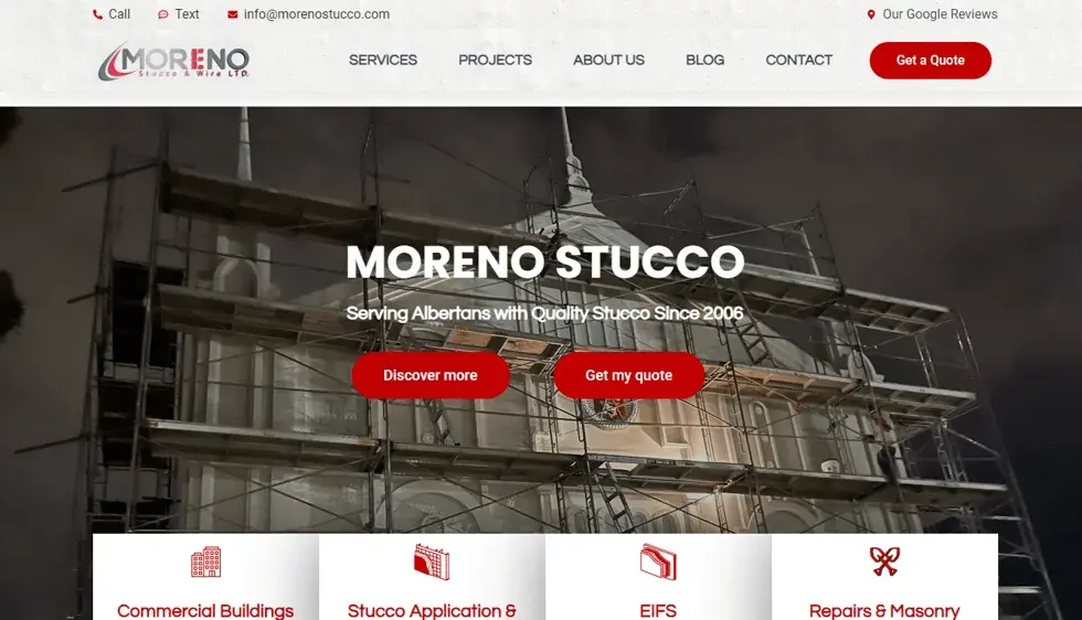 Moreno Stucco project screenshot