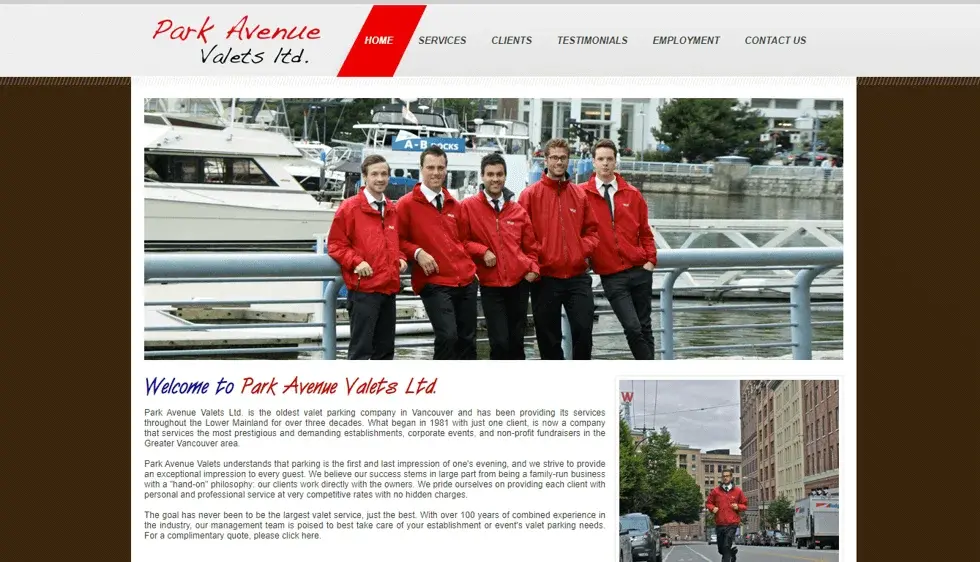 Park Avenue Valets project screenshot