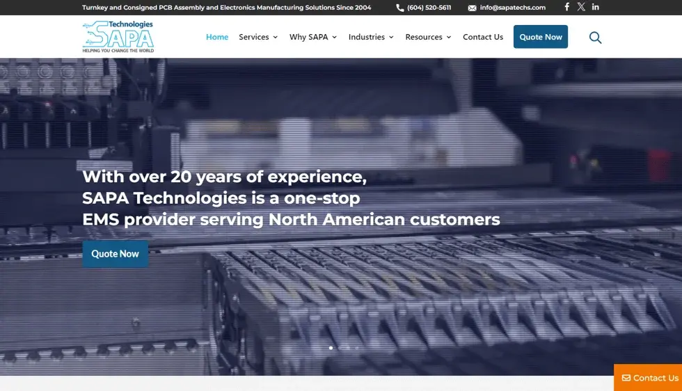 Sapatechs project screenshot