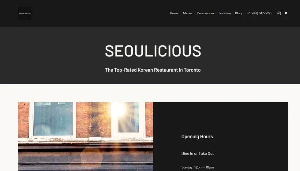 Seoulicious Toronto project screenshot
