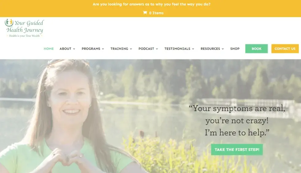 Your Guided Health Journey project screenshot